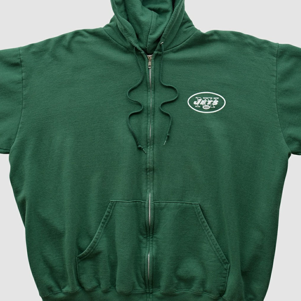 New York Jets NFL 2000s Hooded Full Zip Sweatshirt - Green Vintage outlet