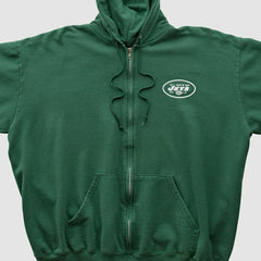 New York Jets NFL 2000s Hooded Full Zip Sweatshirt - Green Vintage outlet