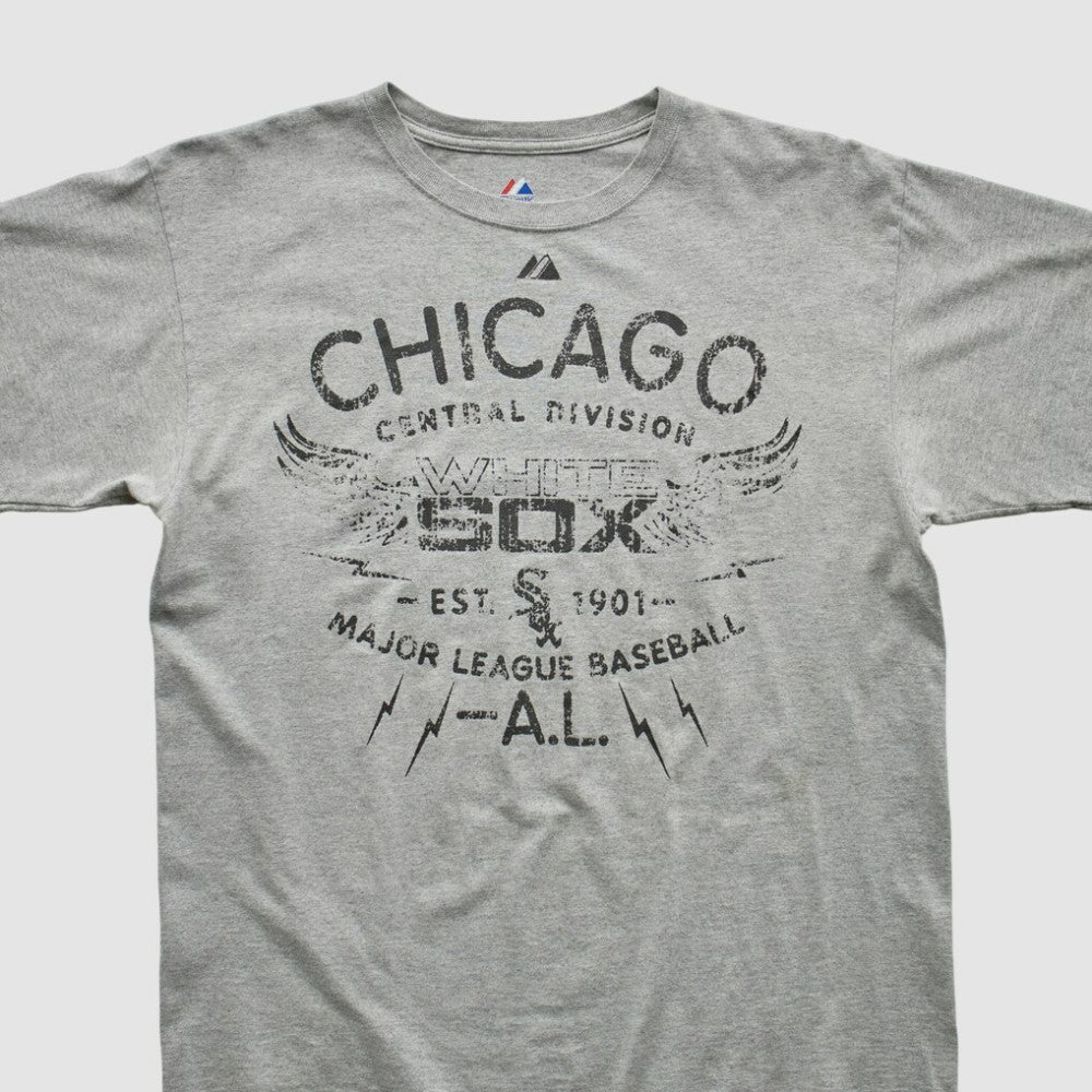 Chicago White Sox Majestic 2010s T-shirt - Heather Gray Vintage