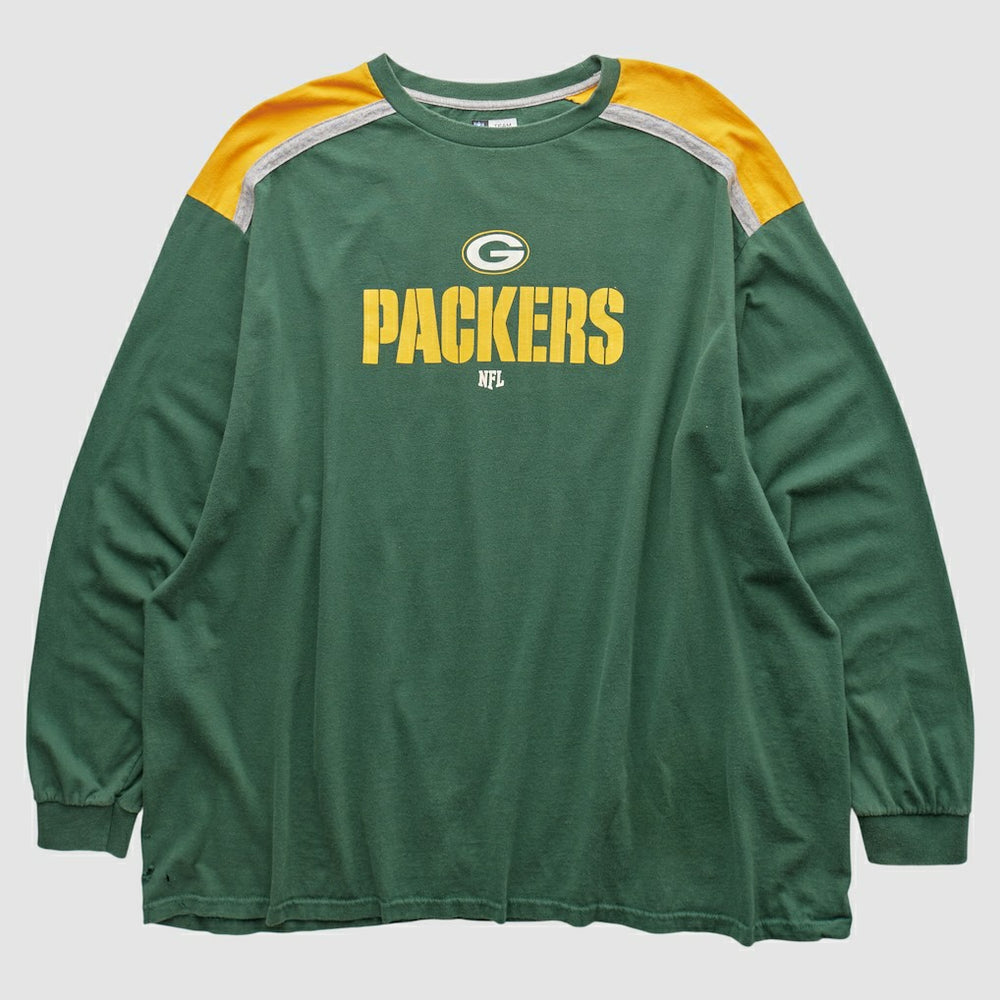 Green Bay Packers NFL 2000s Long Sleeve T-shirt - Green Vintage on sale