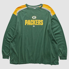 Green Bay Packers NFL 2000s Long Sleeve T-shirt - Green Vintage on sale