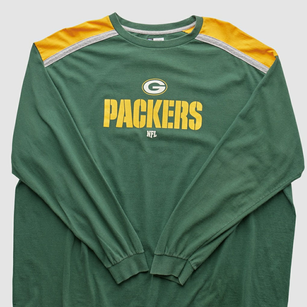 Green Bay Packers NFL 2000s Long Sleeve T-shirt - Green Vintage on sale