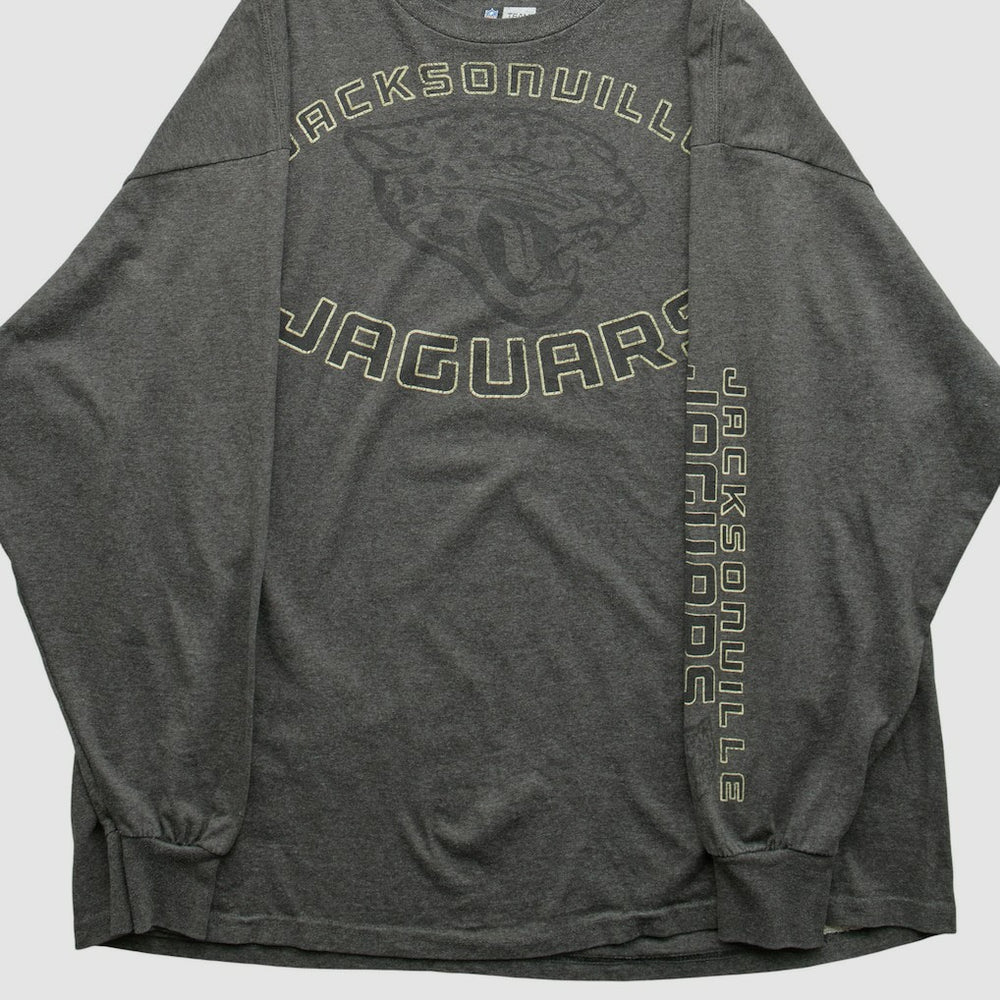 Jacksonville Jaguars NFL 2000s Long Sleeve T-shirt - Dark Heather Gray Vintage outlet