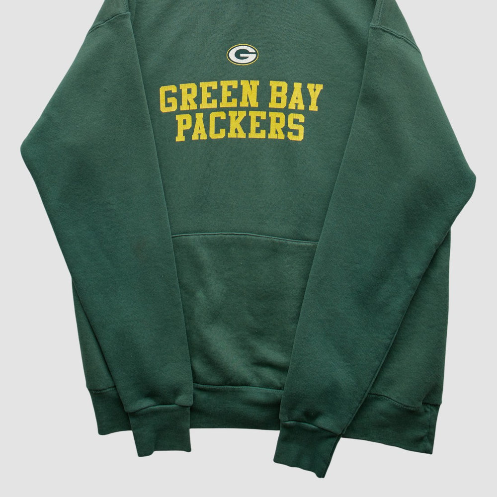 Green Bay Packers NFL 2000s Hooded Pullover Sweatshirt - Green Vintage on sale