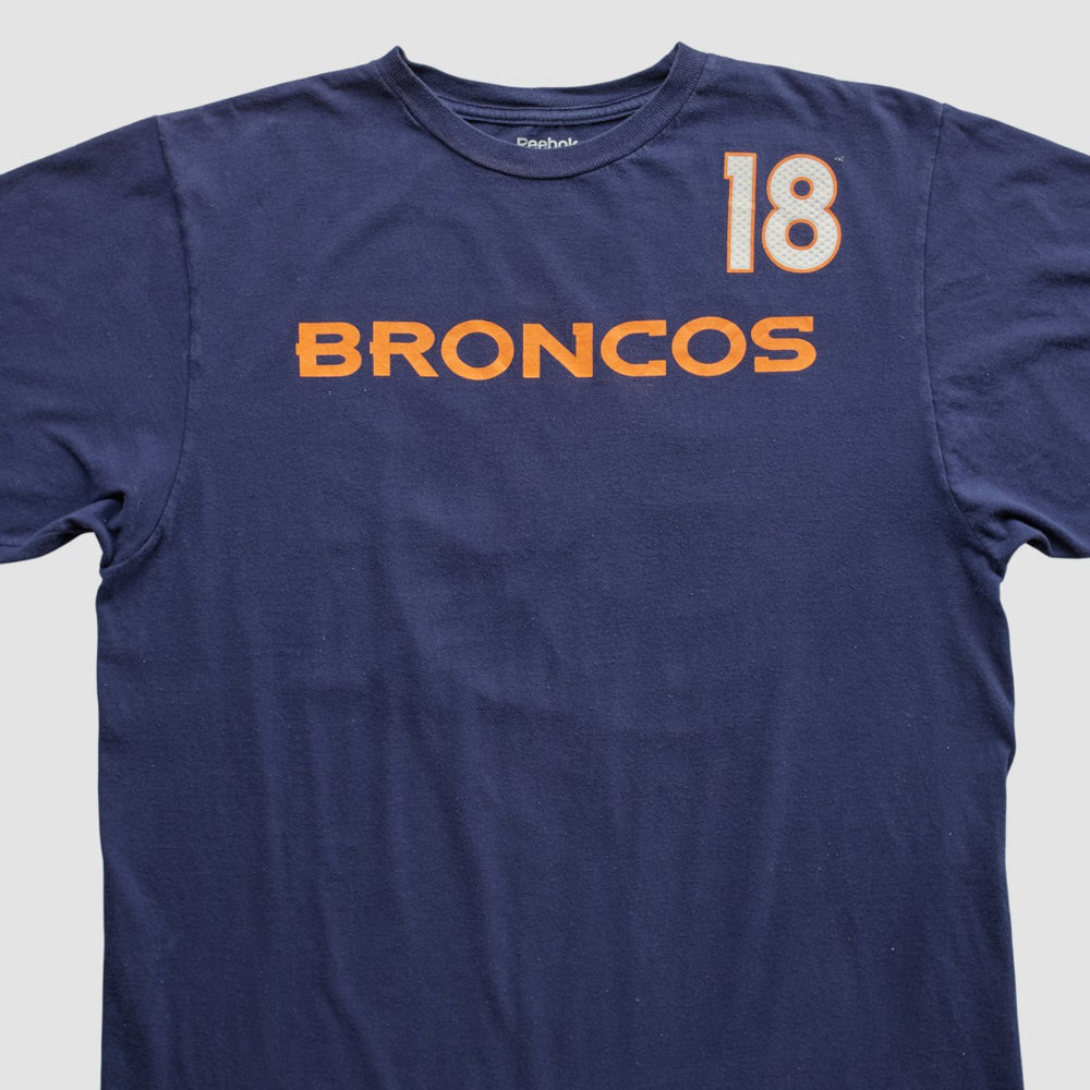 Denver Broncos Reebok 2000s T-shirt - Navy Vintage sale