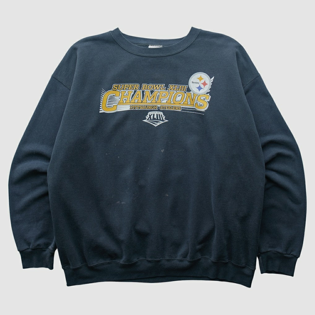 Pittsburgh Steelers NFL 2009 Pullover Sweatshirt - Navy Vintage cheap