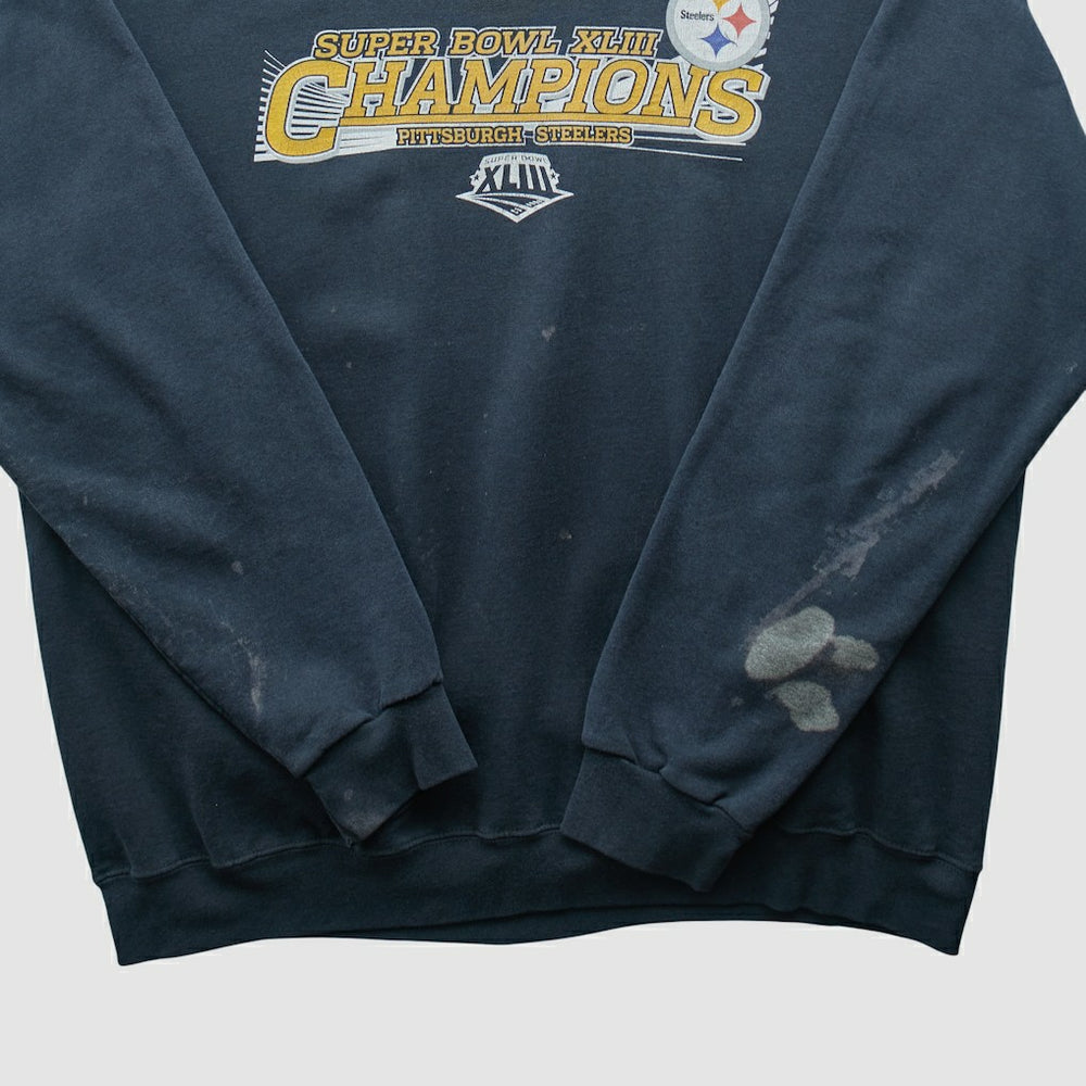 Pittsburgh Steelers NFL 2009 Pullover Sweatshirt - Navy Vintage cheap