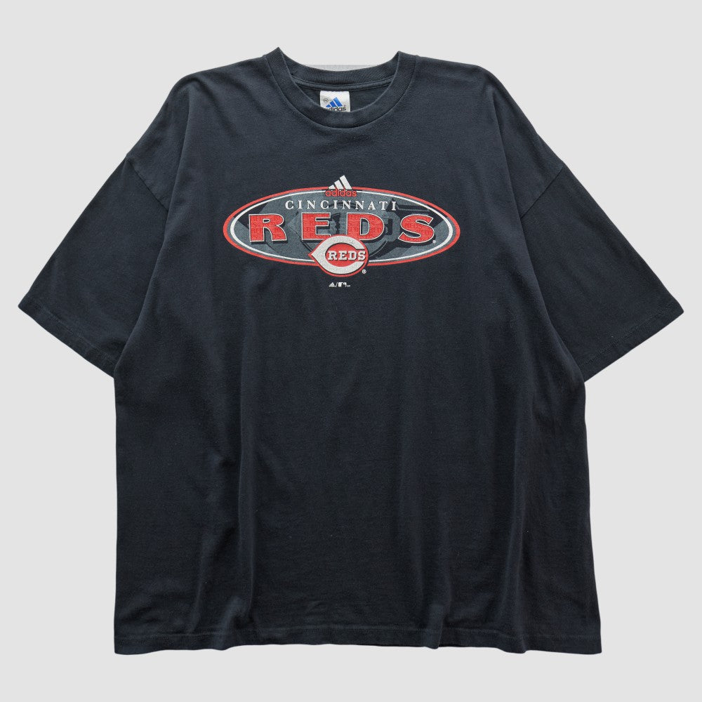 Cincinnati Reds Adidas 2000s T-shirt - Black Vintage