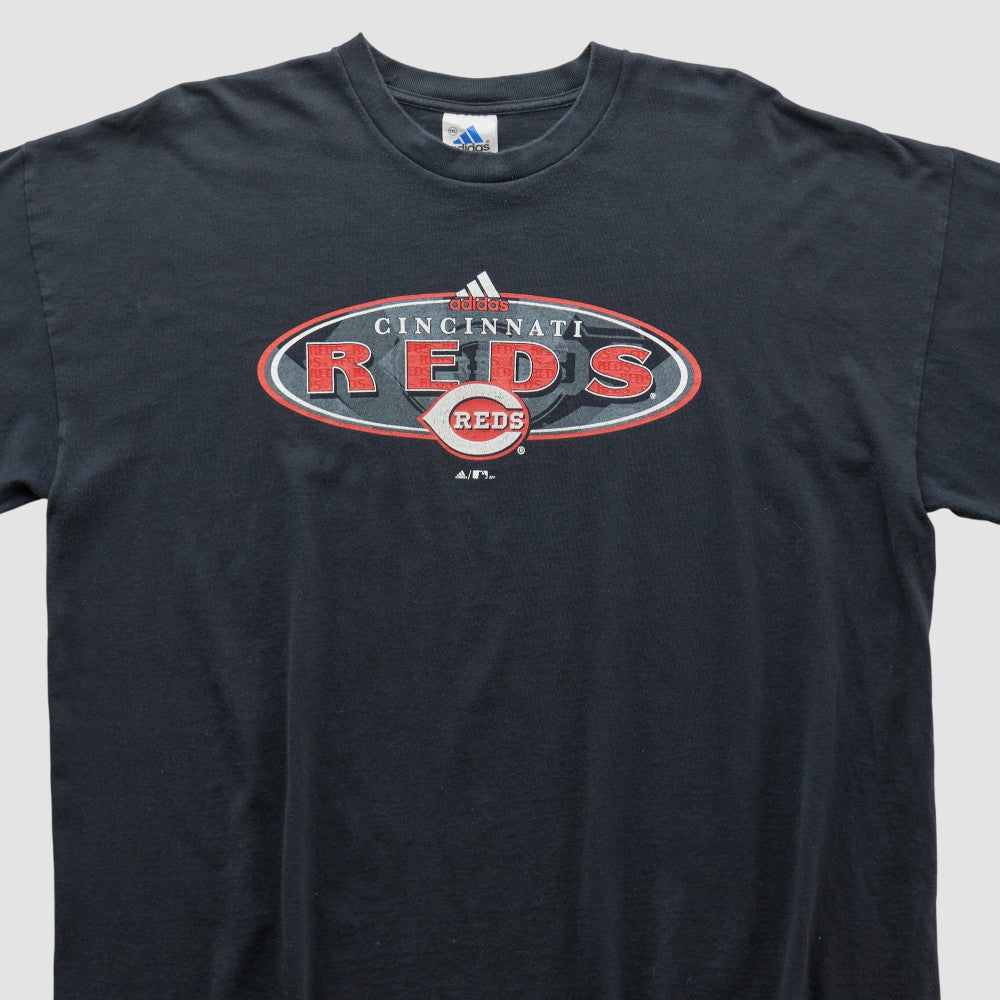 Cincinnati Reds Adidas 2000s T-shirt - Black Vintage
