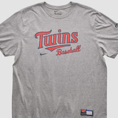 Minnesota Twins 2010s T-shirt - Heather Gray Vintage | Nike