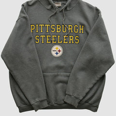 Pittsburgh Steelers NFL 2000s Hooded Sweatshirt - Black Vintage discount