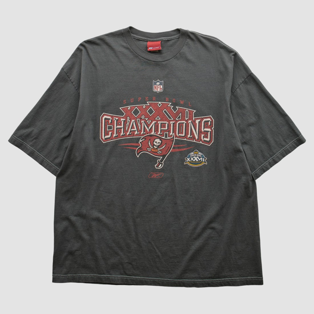 Tampa Bay Buccaneers Reebok 2003 T-shirt - Charcoal Vintage discount
