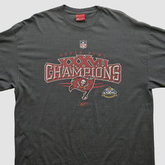 Tampa Bay Buccaneers Reebok 2003 T-shirt - Charcoal Vintage discount