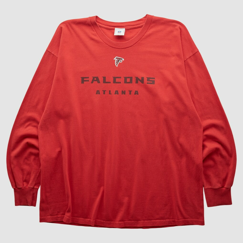 Atlanta Falcons NFL 2000s Long Sleeve T-shirt - Red Vintage sale