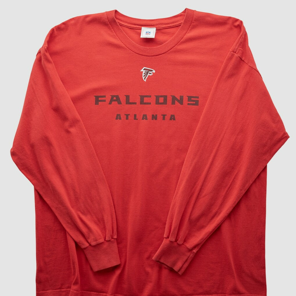 Atlanta Falcons NFL 2000s Long Sleeve T-shirt - Red Vintage sale