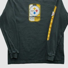Pittsburgh Steelers Lee Apparel 2001 Long Sleeve T-shirt - Charcoal Vintage on sale