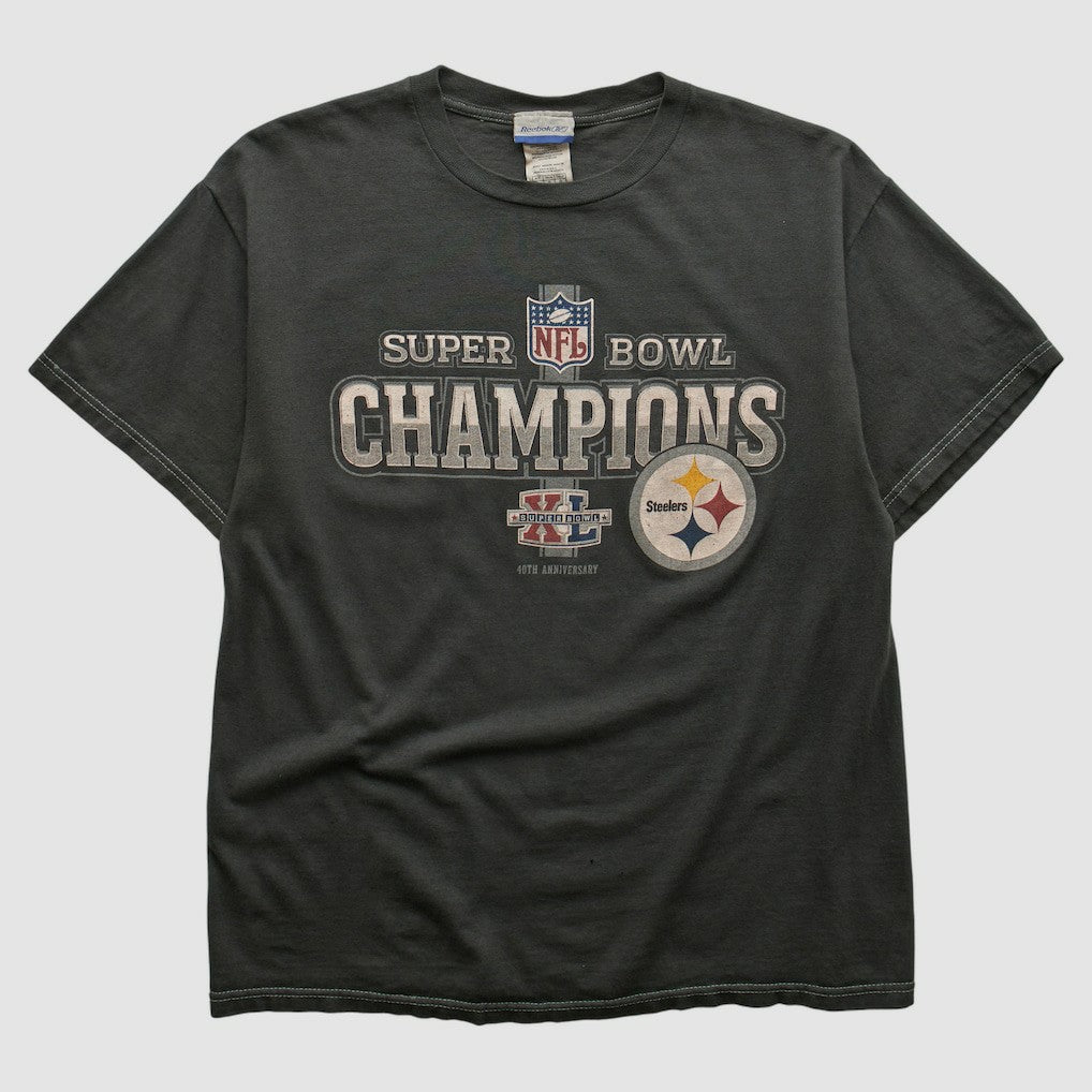 Pittsburgh Steelers Reebok 2006 T-shirt - Black Vintage cheap