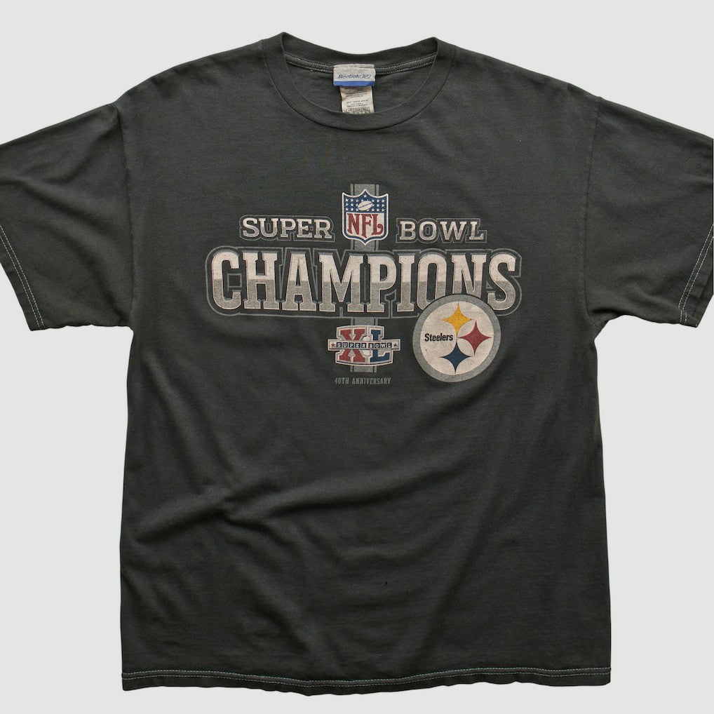 Pittsburgh Steelers Reebok 2006 T-shirt - Black Vintage cheap