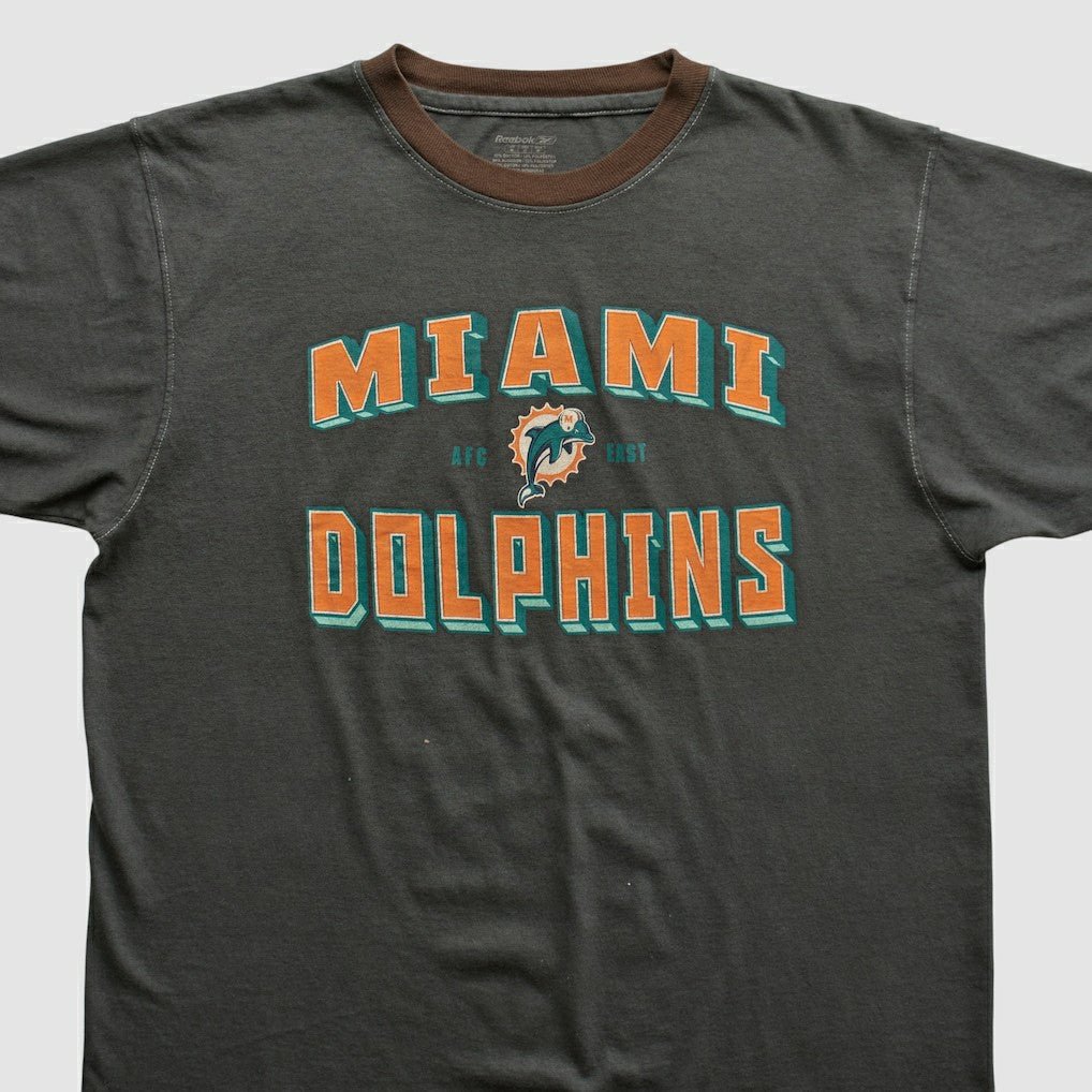 Miami Dolphins Reebok 2000s T-shirt - Charcoal Vintage online