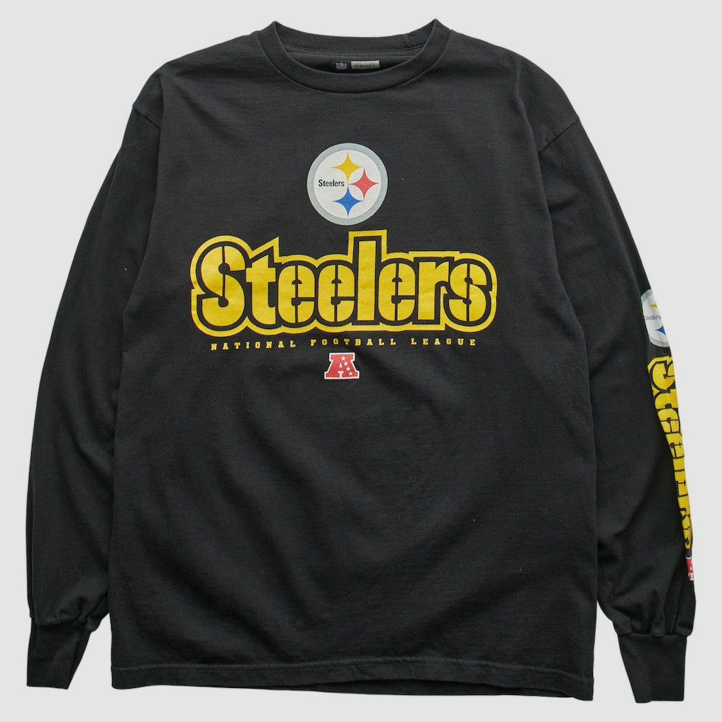 Pittsburgh Steelers NFL 2000s Long Sleeve T-shirt - Black Vintage cheap