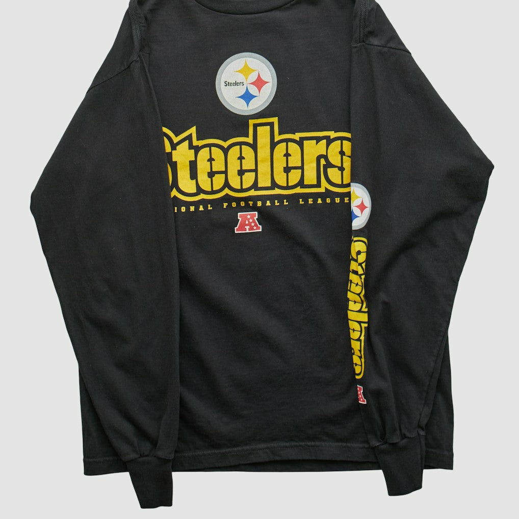 Pittsburgh Steelers NFL 2000s Long Sleeve T-shirt - Black Vintage cheap