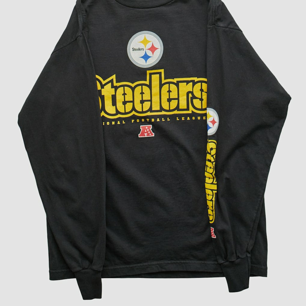 Pittsburgh Steelers NFL 2000s Long Sleeve T-shirt - Black Vintage cheap