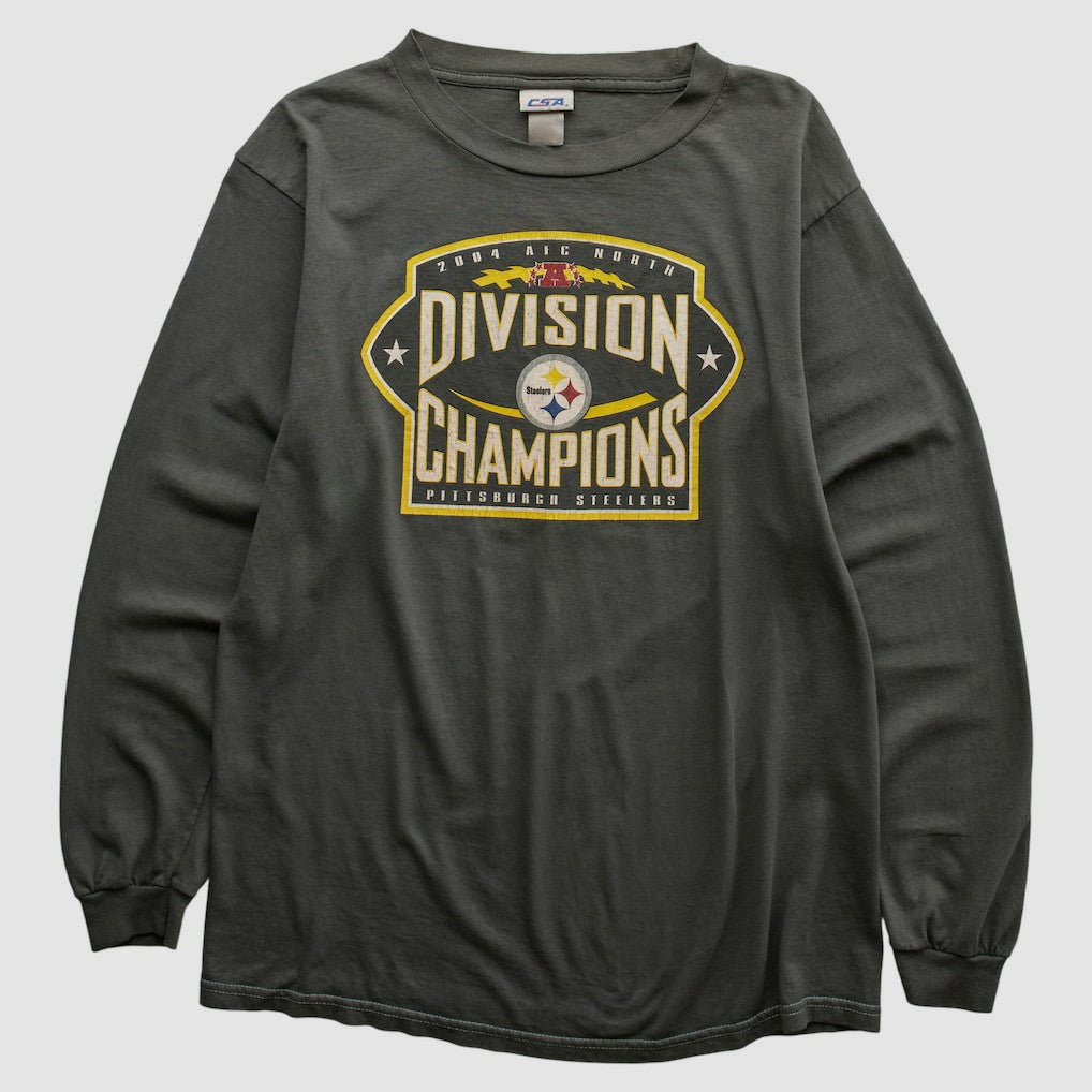 Pittsburgh Steelers CSA 2004 Long Sleeve T-shirt - Charcoal Vintage outlet