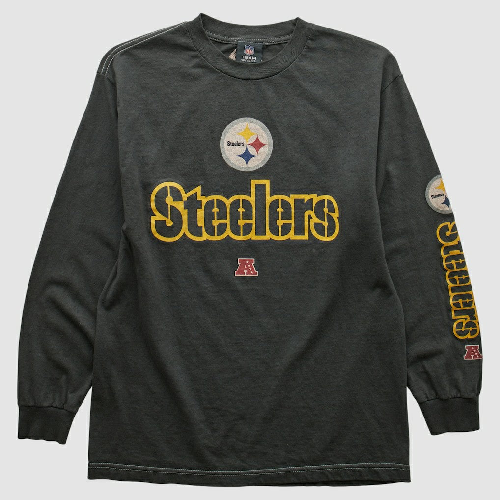 Pittsburgh Steelers NFL 2010s Long Sleeve T-shirt - Black Vintage on sale