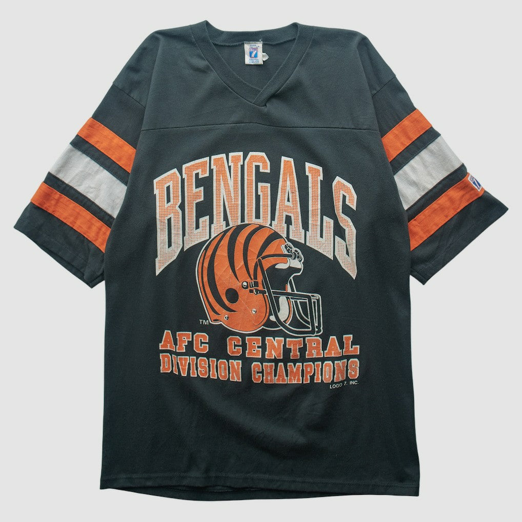 Cincinnati Bengals Logo 7 90s T-shirt - Black Vintage sale