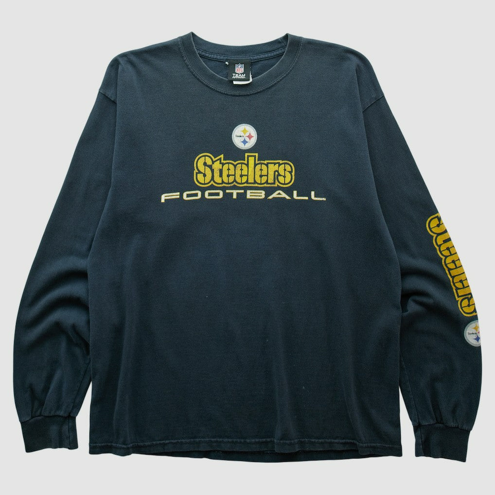 Pittsburgh Steelers Team Edition Apparel 2010s Long Sleeve T-shirt - Black Vintage cheap