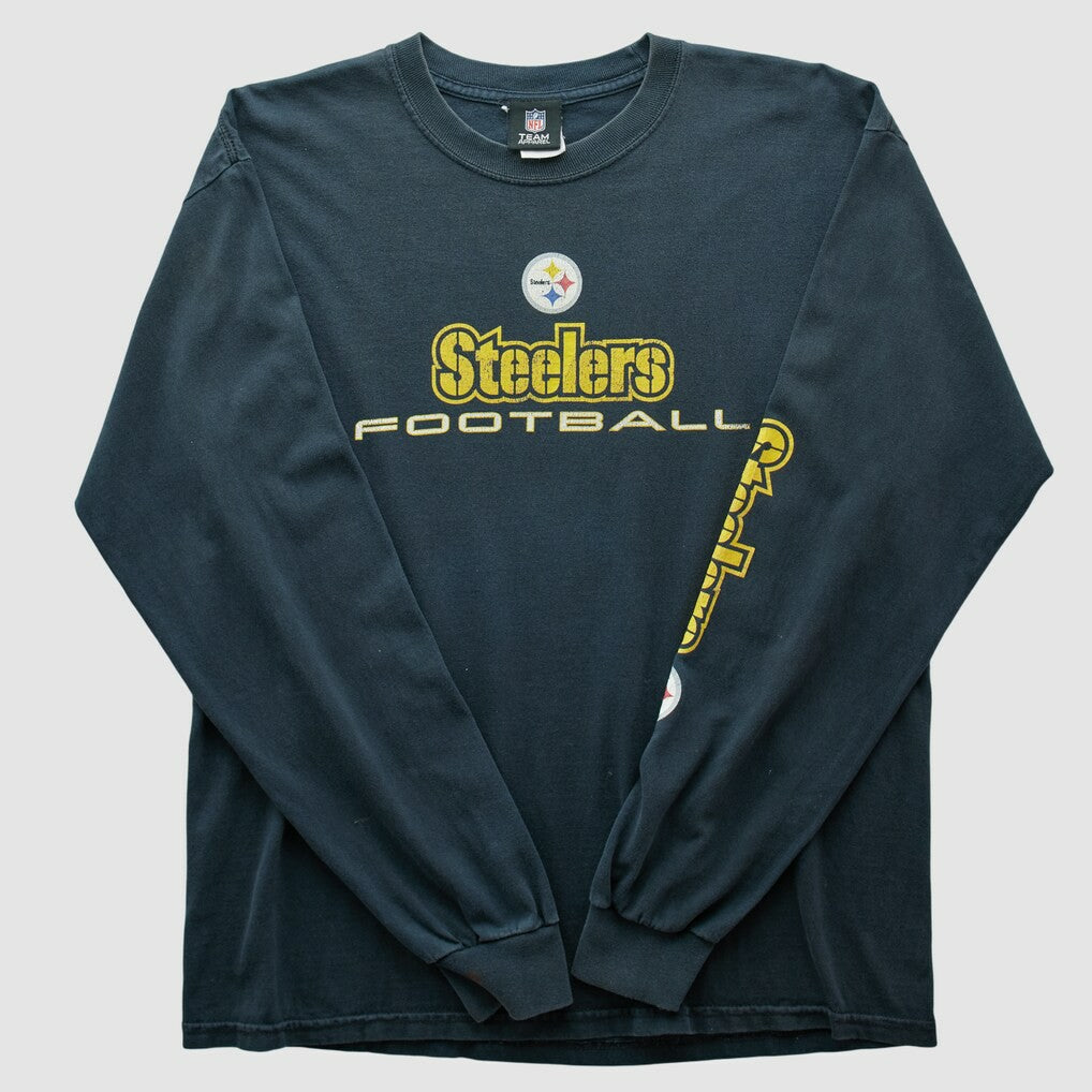 Pittsburgh Steelers Team Edition Apparel 2010s Long Sleeve T-shirt - Black Vintage cheap