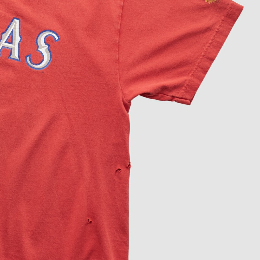 Texas Rangers Majestic 2000s T-shirt - Red Vintage