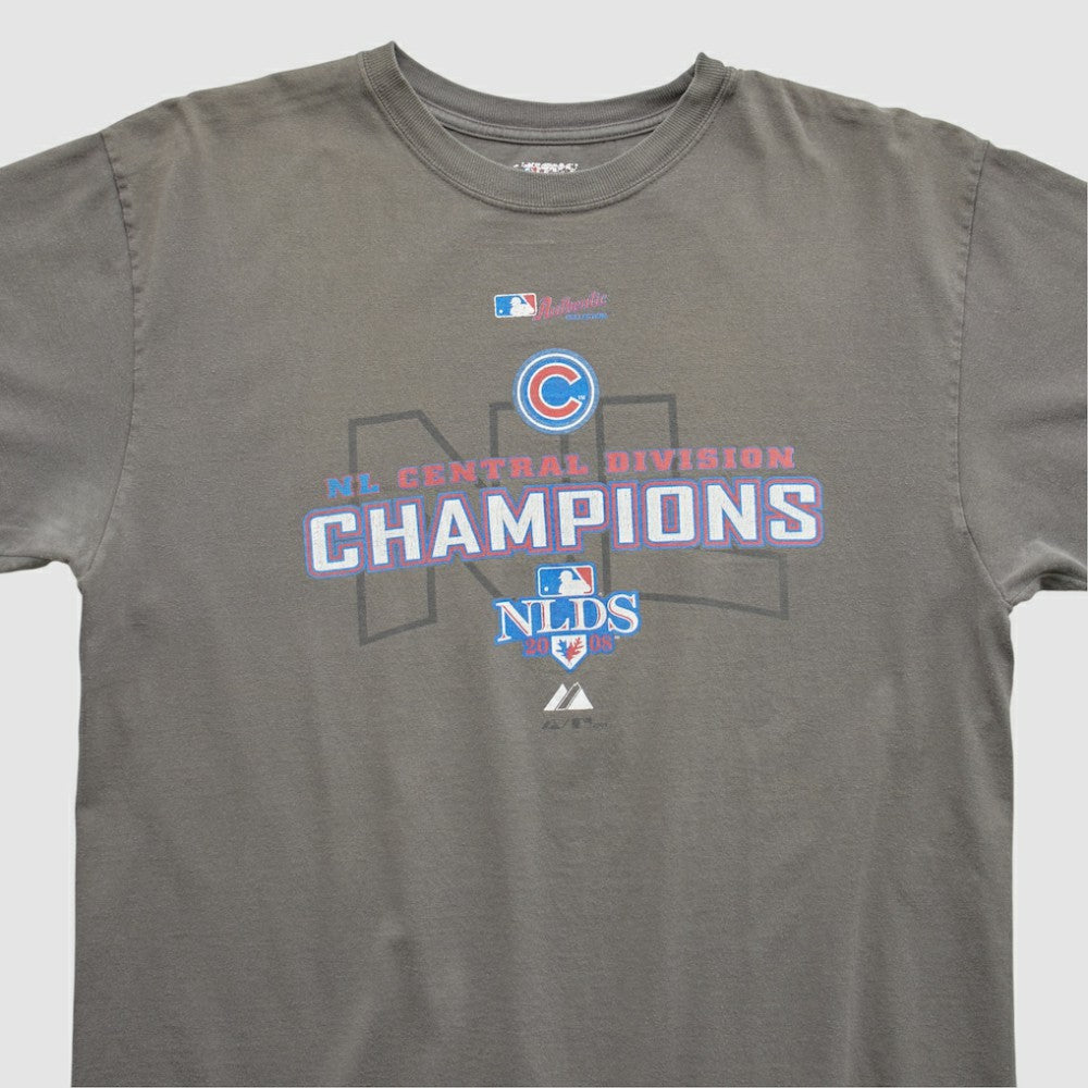 Chicago Cubs Majestic 2008 T-shirt - Charcoal Vintage
