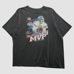 Superbowl XLII MVP Reebok 2008 T-shirt - Black Vintage for sale