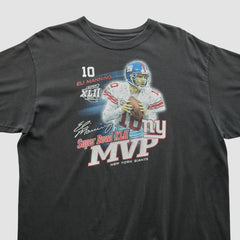 Superbowl XLII MVP Reebok 2008 T-shirt - Black Vintage for sale