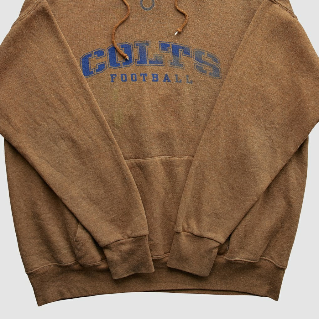 Indianapolis Colts NFL 2000s Hooded Pullover Sweatshirt - Brown Vintage online