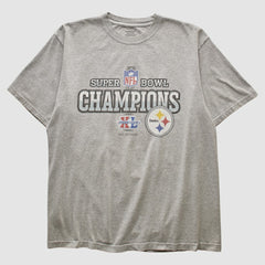 Pittsburgh Steelers Reebok 2006 T-shirt - Heather Gray Vintage on sale