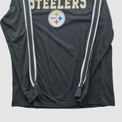 Pittsburgh Steelers Team Edition Apparel 2000s Long Sleeve T-shirt - Charcoal Vintage for sale