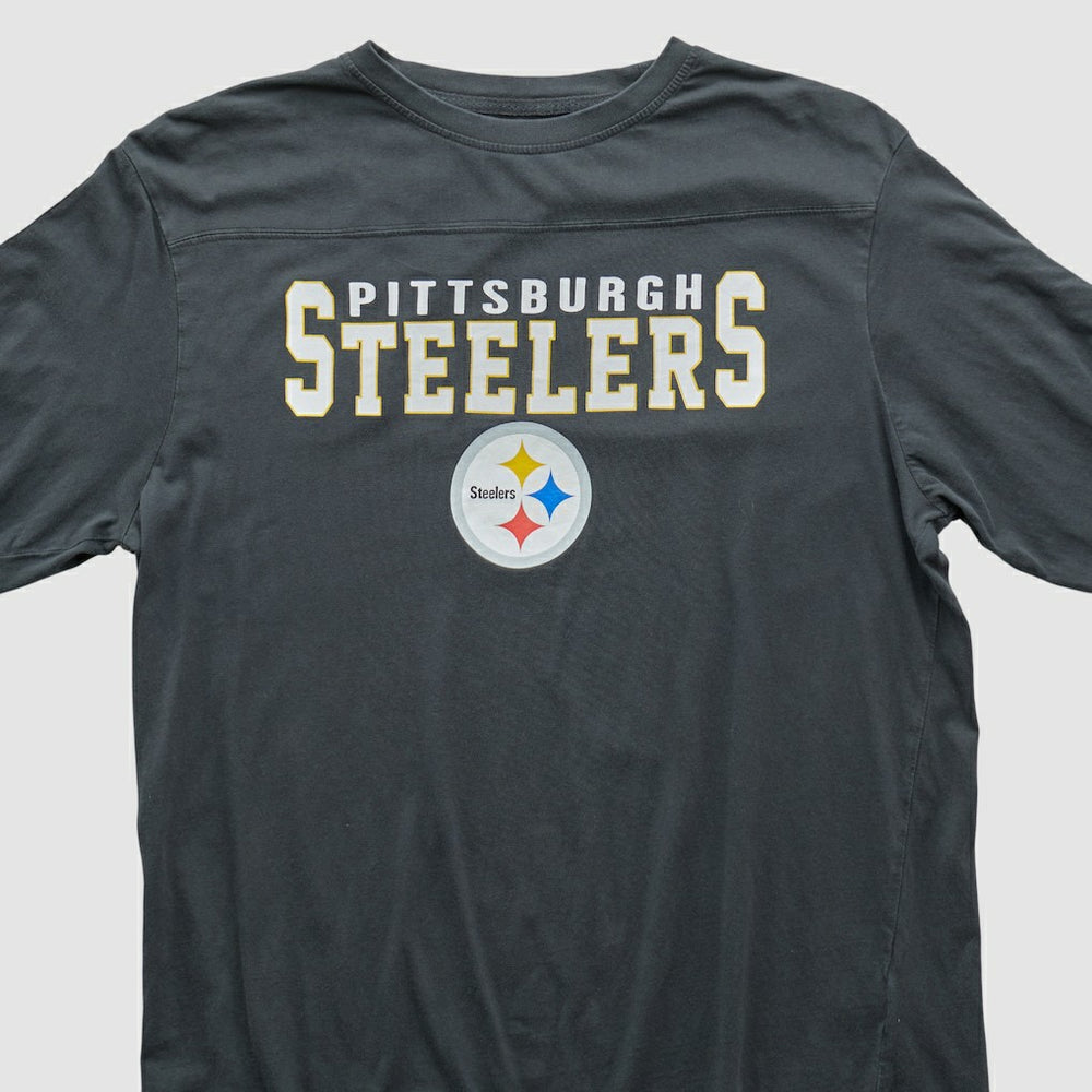 Pittsburgh Steelers Team Edition Apparel 2000s Long Sleeve T-shirt - Charcoal Vintage for sale