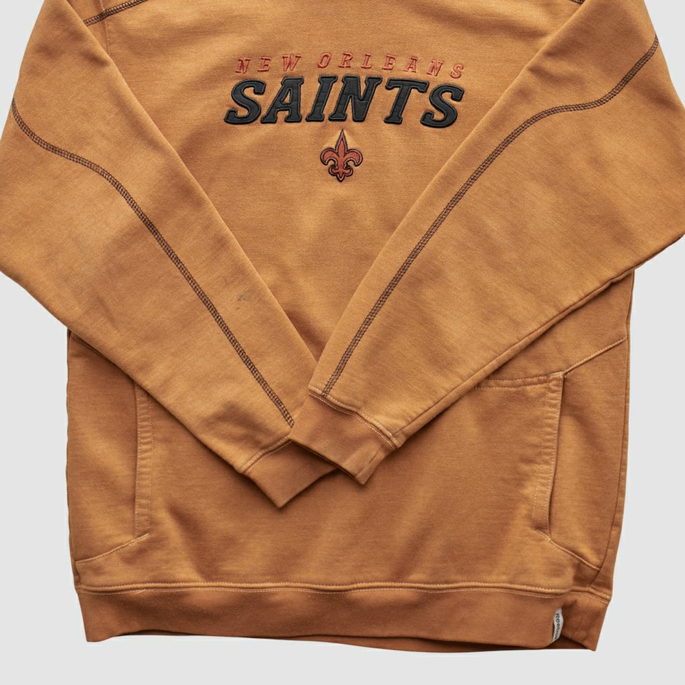 New Orleans Saints 2000s Hooded Pullover Sweatshirt - Tan Vintage discount