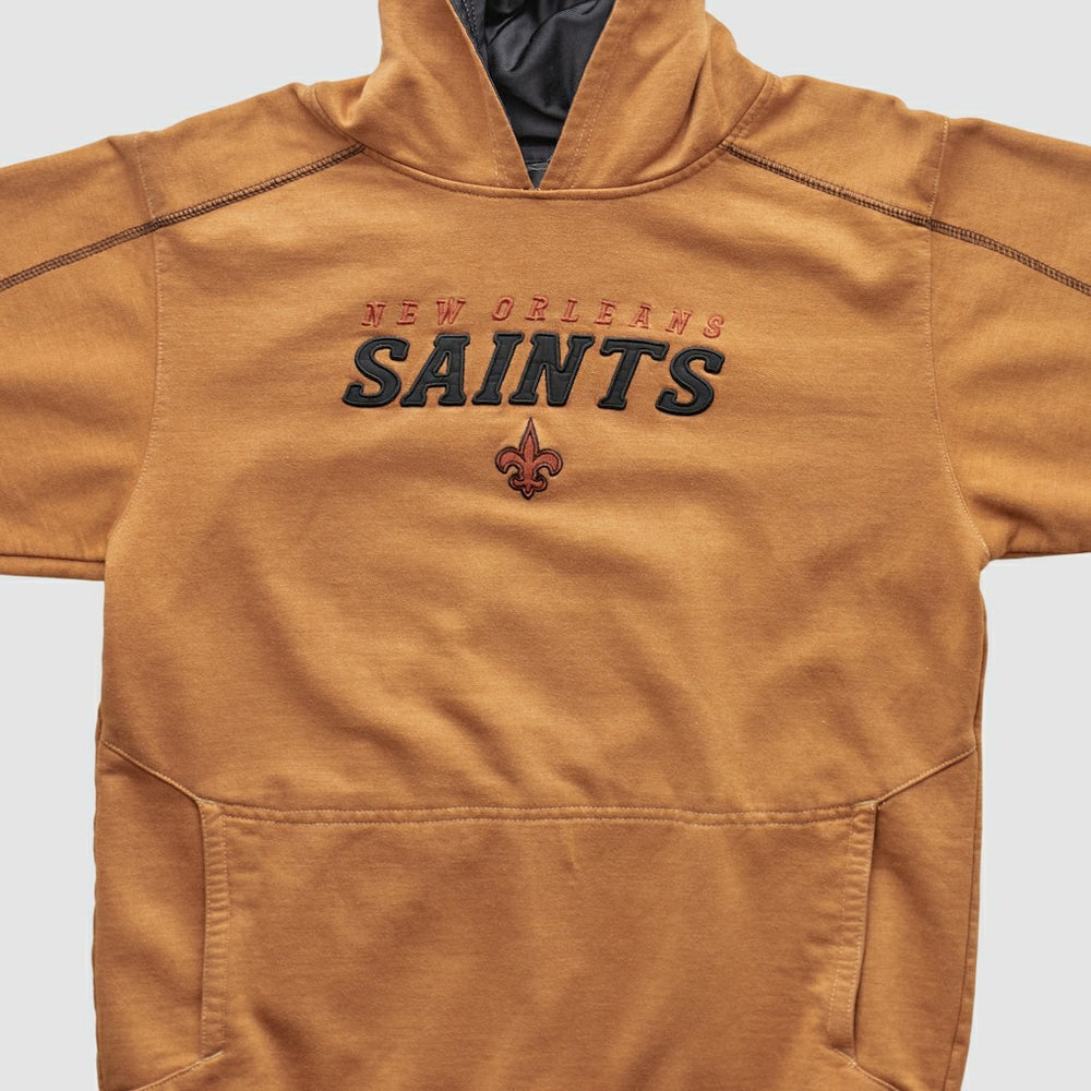 New Orleans Saints 2000s Hooded Pullover Sweatshirt - Tan Vintage discount