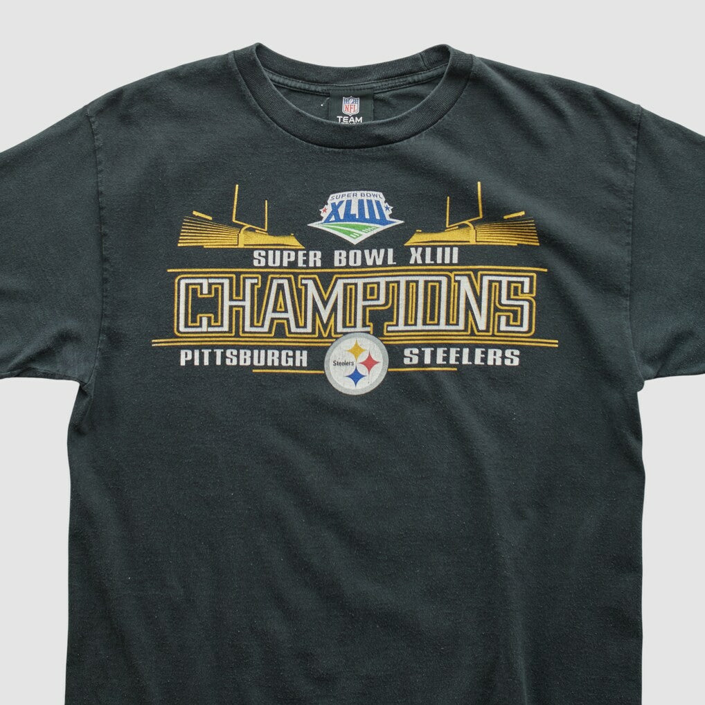Pittsburgh Steelers NFL 2009 T-shirt - Black Vintage cheap