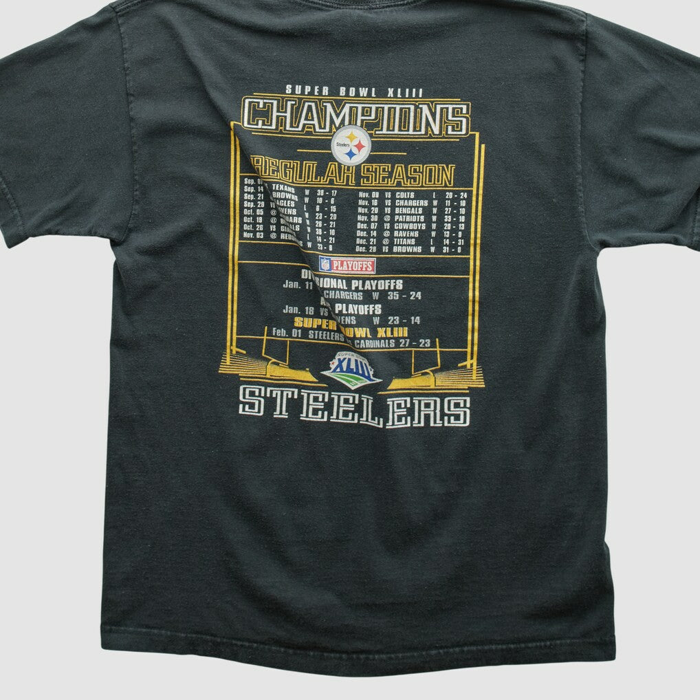 Pittsburgh Steelers NFL 2009 T-shirt - Black Vintage cheap