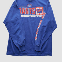 New York Giants NFL 2000s Long Sleeve T-shirt - Blue Vintage on sale