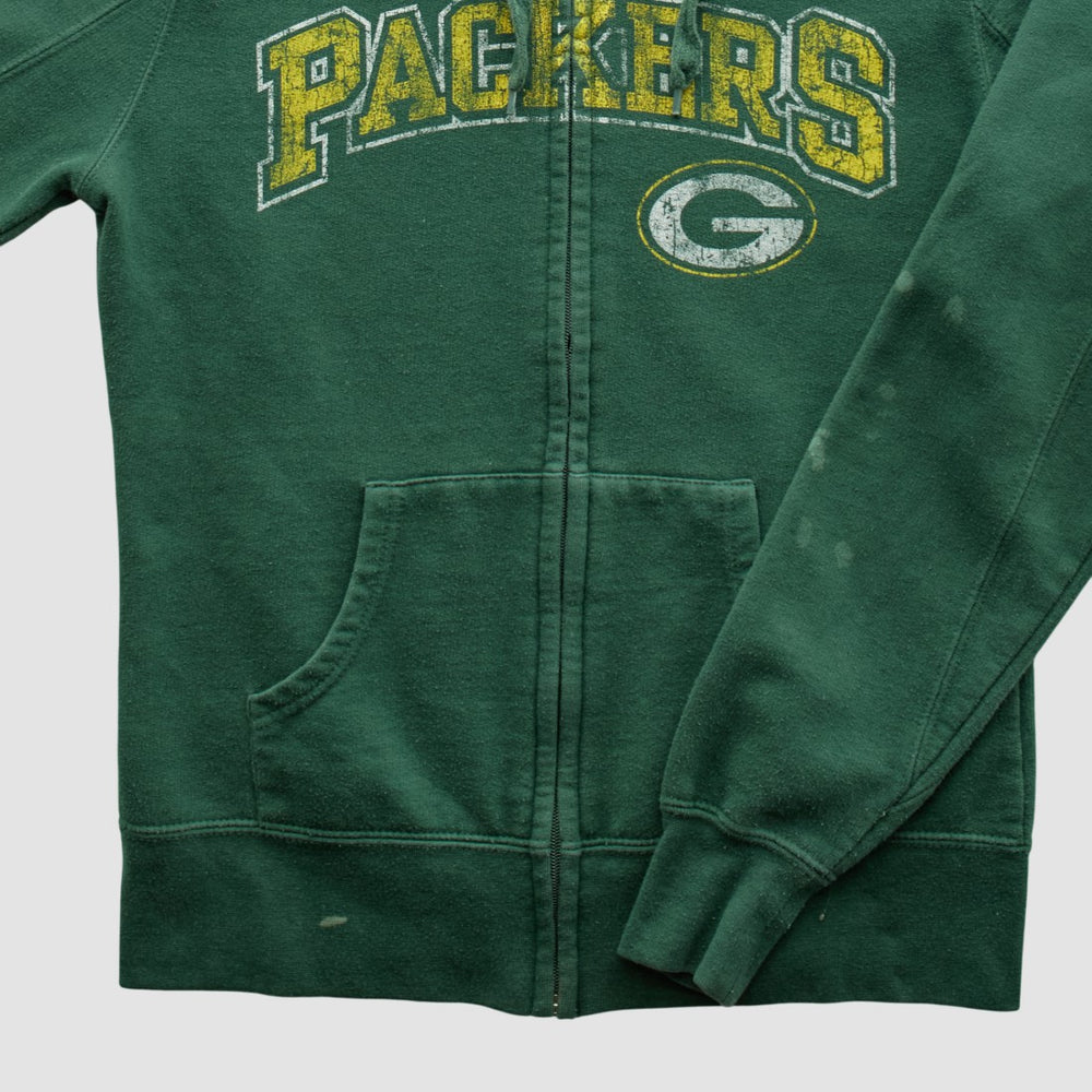 Green Bay Packers NFL 2010s Hooded Full Zip Sweatshirt - Green Vintage online