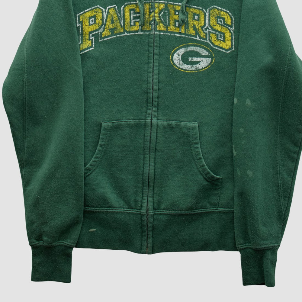 Green Bay Packers NFL 2010s Hooded Full Zip Sweatshirt - Green Vintage online