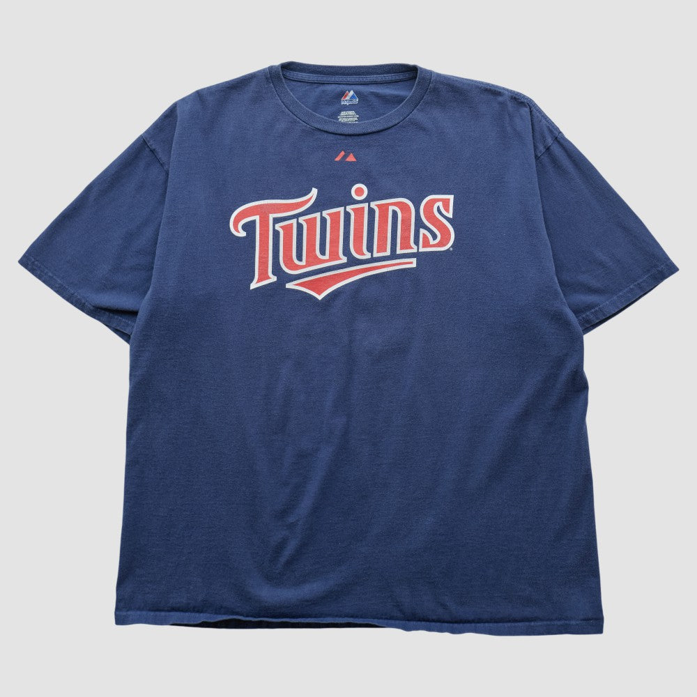 Minnesota Twins Majestic 2000s T-shirt - Navy Vintage