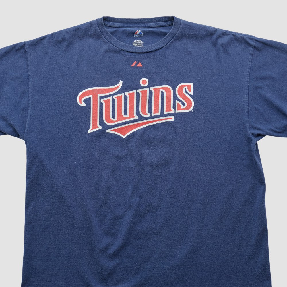 Minnesota Twins Majestic 2000s T-shirt - Navy Vintage