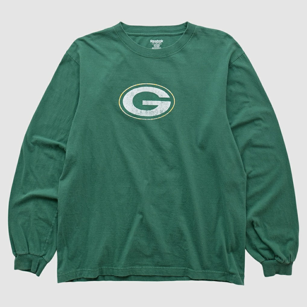 Green Bay Packers Reebok 2000s Long Sleeve T-shirt - Green Vintage cheap