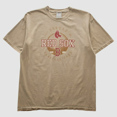 Boston Red Sox Genuine Merchandise 2000s T-shirt - Tan Vintage